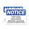 Signmission Front Desk Evacuation Meeting Location Flag, 10 in W x Rectangle, Plastic OS-2PACK-NS-P-710-L-12926 - alternate 1